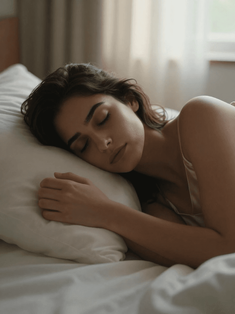 First light streaming through the curtains, just waking up